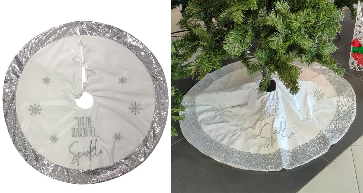 Podloga za jelku silver shine 100cm