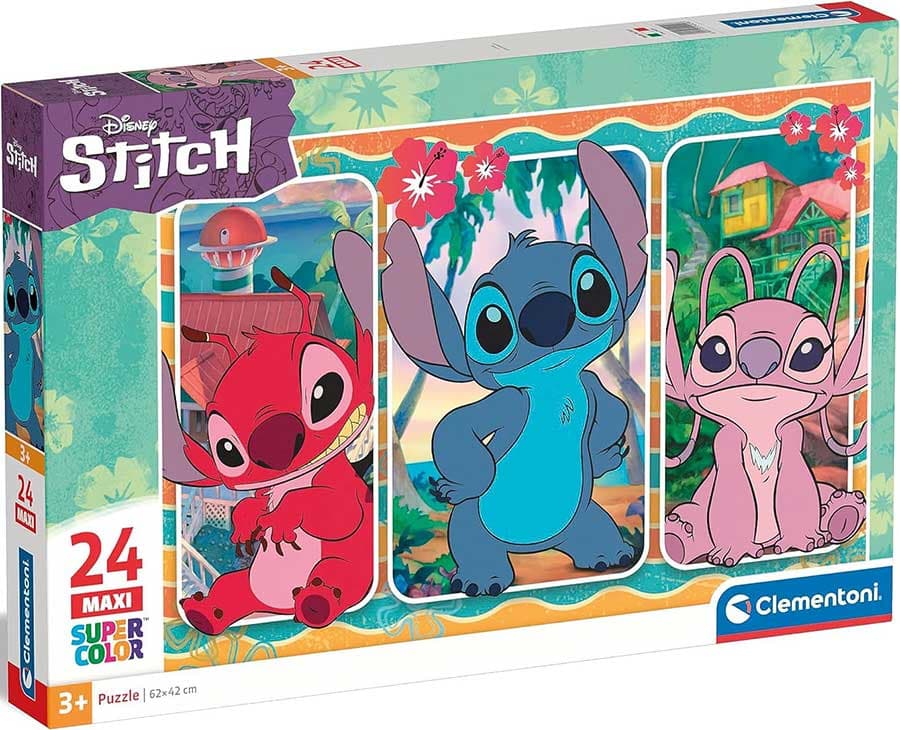 Puzzle slagalica 24 maxi dela Disney Stitch Clementoni 24029