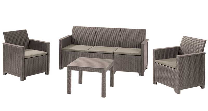 Baštenska garnitura Elodie 3 seater Cappuccino 246154