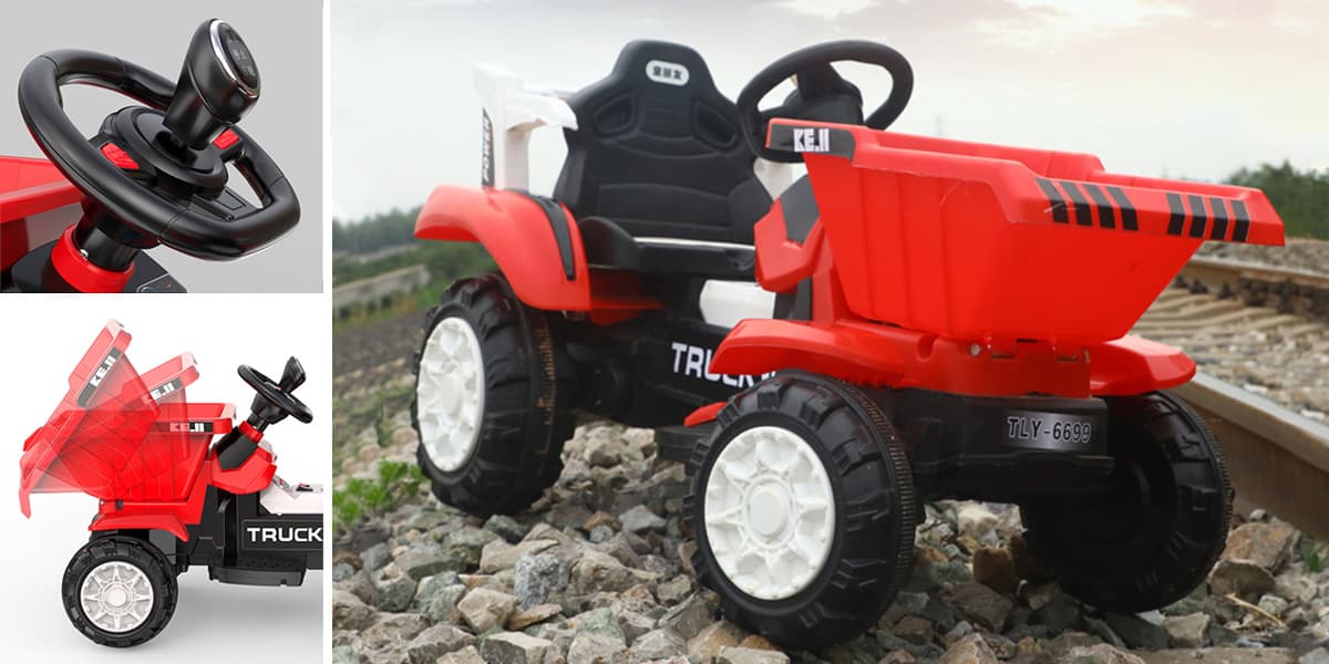 Dečiji traktor na akumulator 281 crveni