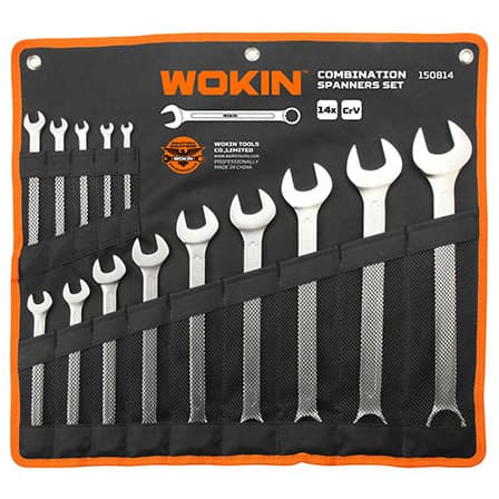 Kombinovani ključevi u torbici 14 delova 6-32 mm Wokin 150814