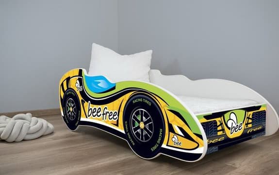 Dečiji krevet sa dušekom i letvicama 160x80 Formula1 Bee free