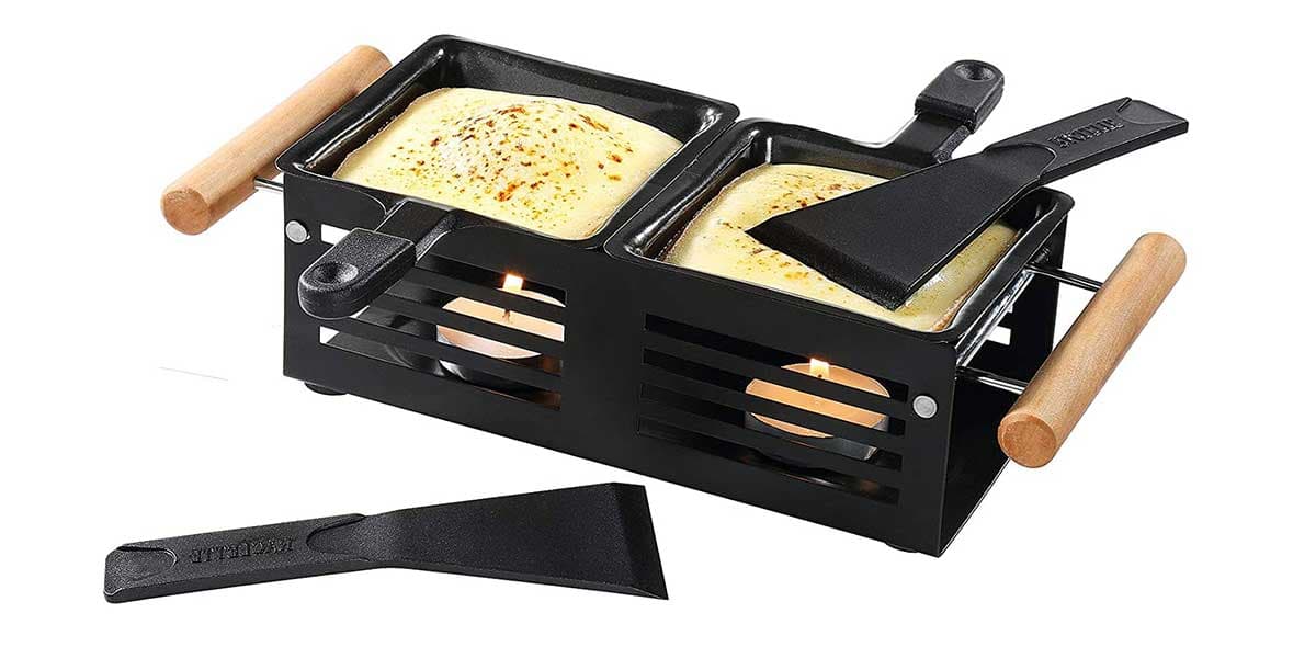 CILIO Set raklet posuda za topljenje sira Kase-Party Raclette za dve osobe