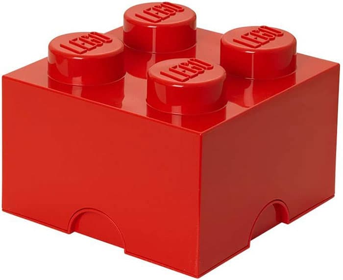Kutija sa poklopcem LEGO® Kocka 4  25x25x18cm crvena 4003