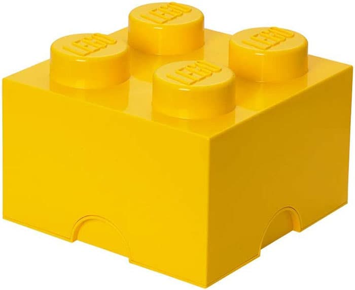 Kutija sa poklopcem LEGO® Kocka 4  25x25x18cm žuta 4003