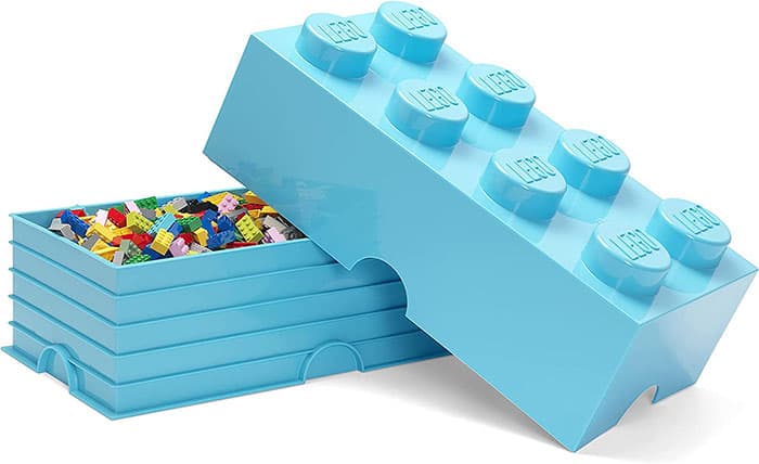 Kutija za odlaganje sa poklopcem LEGO® Kocka 8 50x25x18cm azurnoplava 4004
