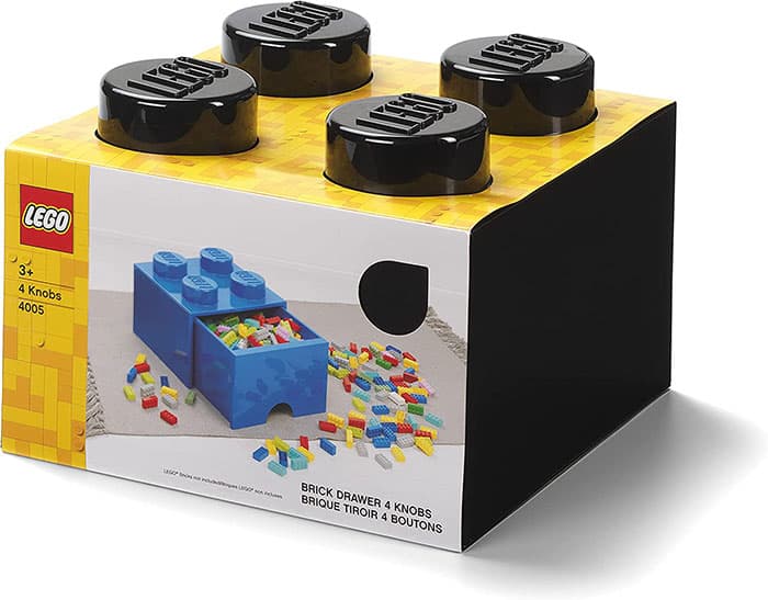 Kutija - fioka za odlaganje LEGO® Kocka 4 25x25x18cm crna 4005