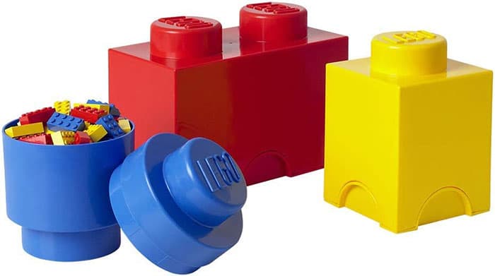 Set od 3 LEGO® kutije za odlaganje crvena, žuta i plava 4014