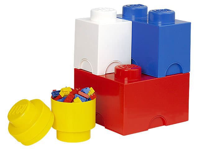 Set od 4 LEGO® kutije za odlaganje crvena, žuta, plava i bela 4015
