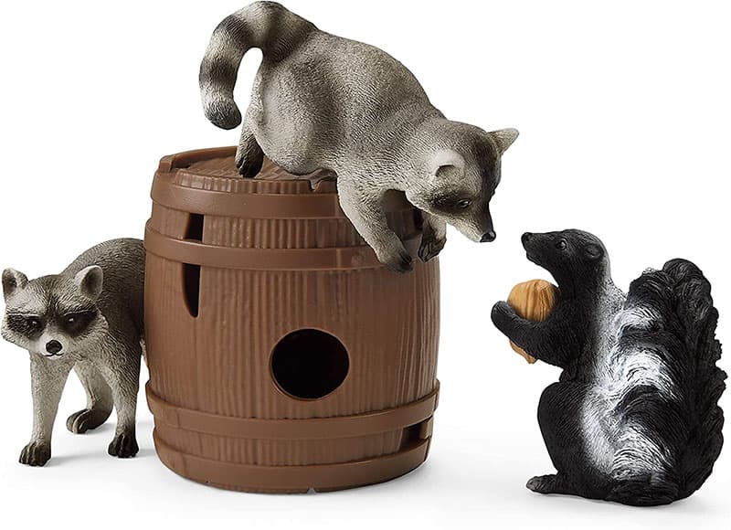 Schleich figure Divlje životinje - Rakuni i tvor - Borba za orah 42532