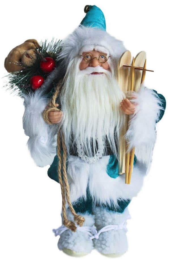 Deda Mraz Figura Visine 30 cm Deco Santa Blue