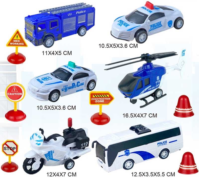 Autići Policija Komplet sa saobraćajnim znakovima 587327
