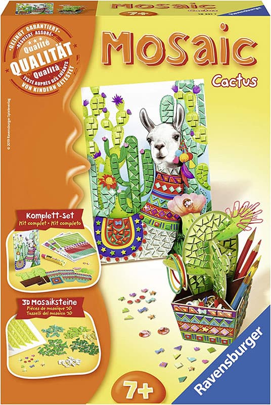 Mozaik za decu Kutija za olovke Kaktus i slika Lama Ravensburger 18351
