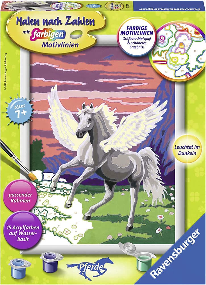 Ravensburger Bojanka po brojevima + akrilne boje Pegaz 27791