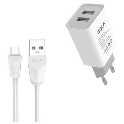 Golf GF-U206 kućni USB punjač sa micro-USB kablom