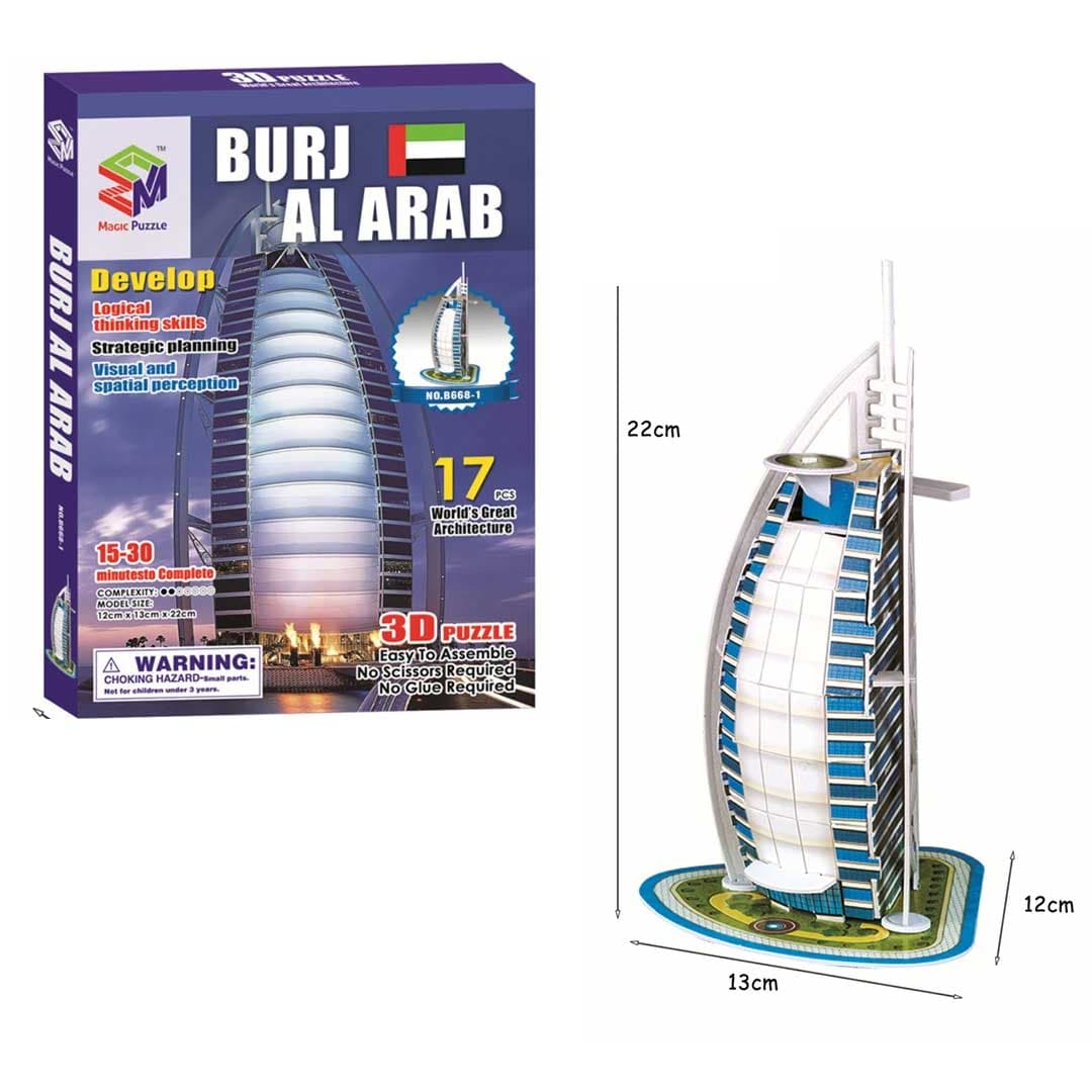 3D Puzzle Burj Al Arab - World's Greatest Architecture