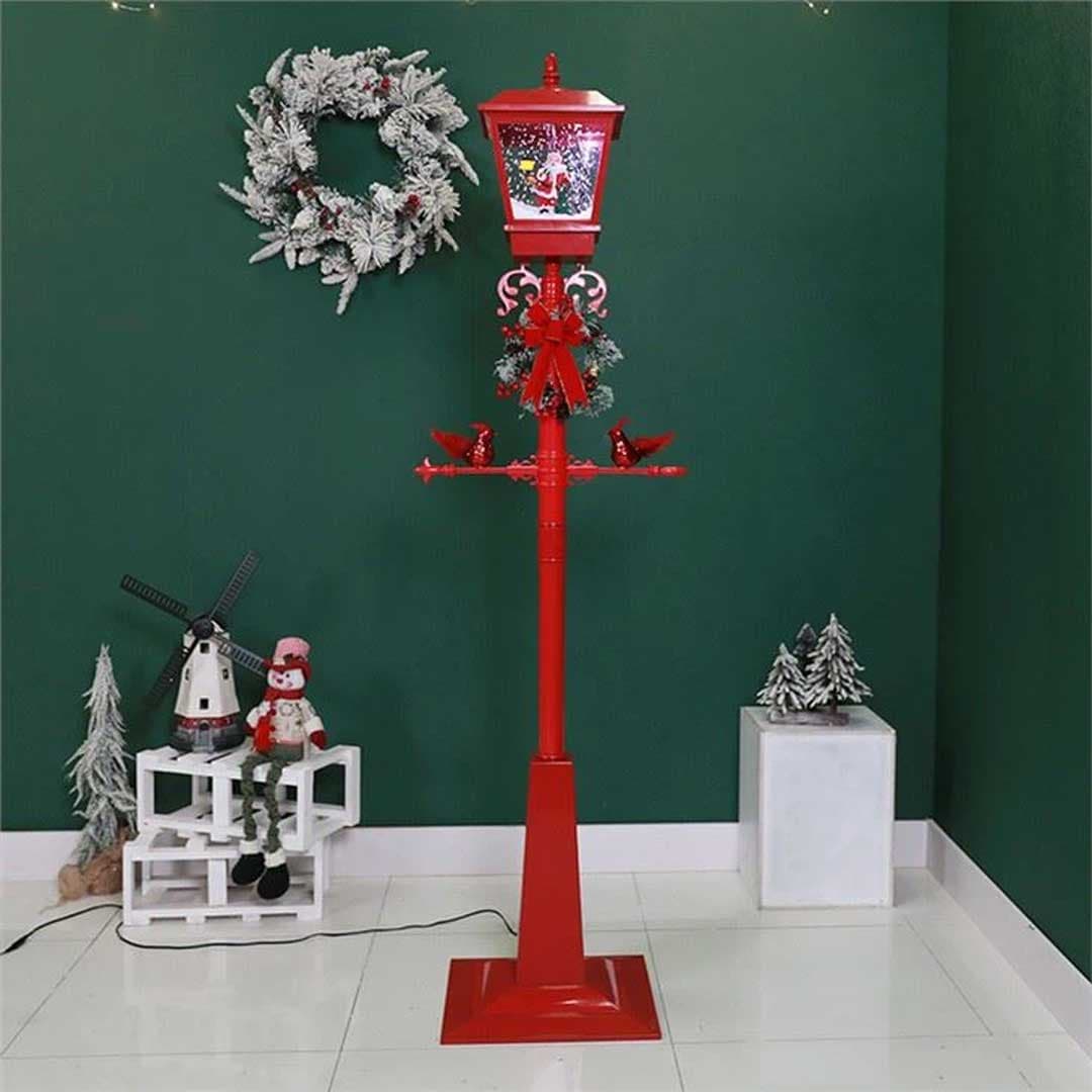 Ulična Lampa Sa Snegom i Melodijama 180 cm Red Monti