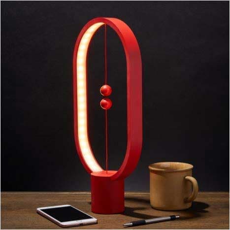 Stona LED lampa sa visećim magnetnim prekidačem Heng Balance Red