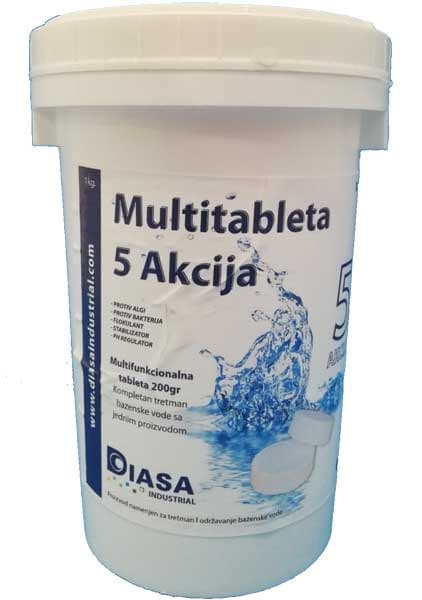 Multi tablete za tretman vode u bazenima 5u1 1kg