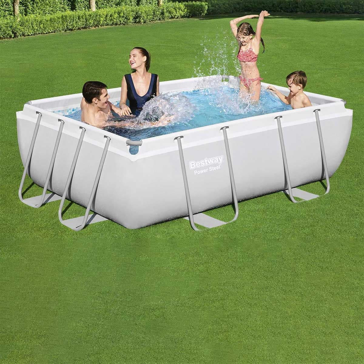 Power Steel Pravougaoni Bazen sa Filterskom Pumpom 282 x 196 x 84 cm
