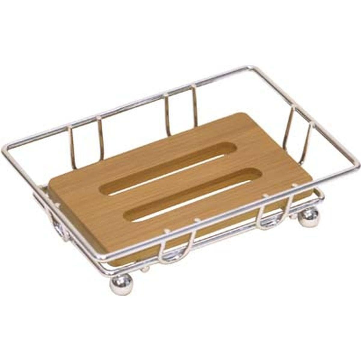 Tendance Držač Sapuna 12,5x8,5x3,2 Cm Mdf/bambus Hrom