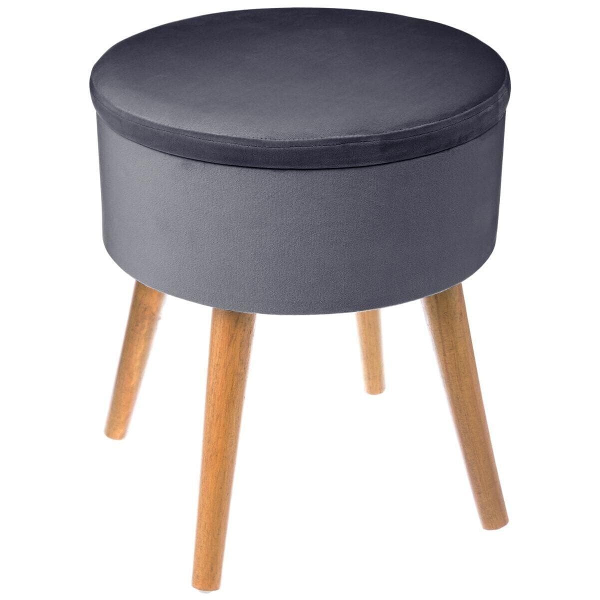 Atmosphera Bocna Stolica 36x36x44 Cm Mdf/poliester/bor Siva