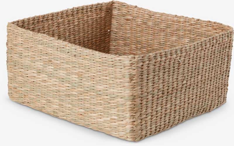 Pletena korpa od morske trave 28x28x13cm Natur