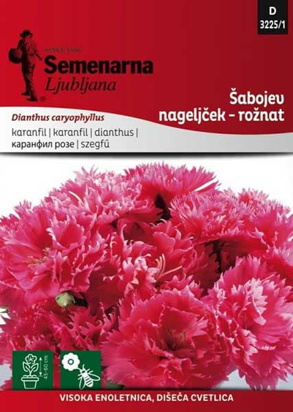 Seme za Karanfil šabo - pink - Dianthus caryophyllus 5 kesica 3225/1