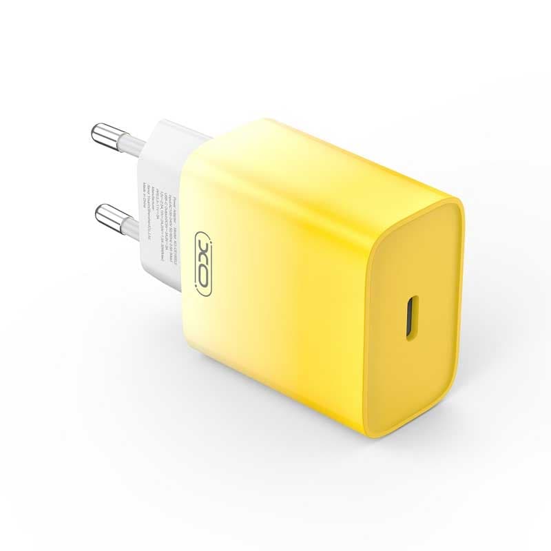XO Brzi punjač za mobilne uređaje USB-C 30W CE18 žuti
