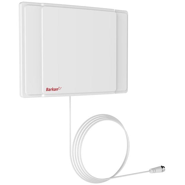 BARKAN AF40P.W Indoor HDTV Flat TV Antenna 65 km