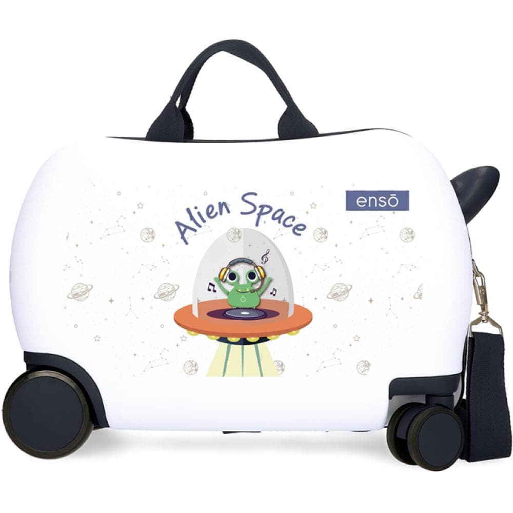 Dečiji kofer za put i vožnju Enso Alien Space white 98810