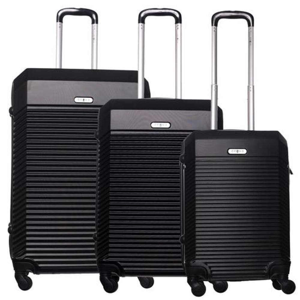 Komplet ABS kofera mali, srednji i veliki Capri black Enova 524240