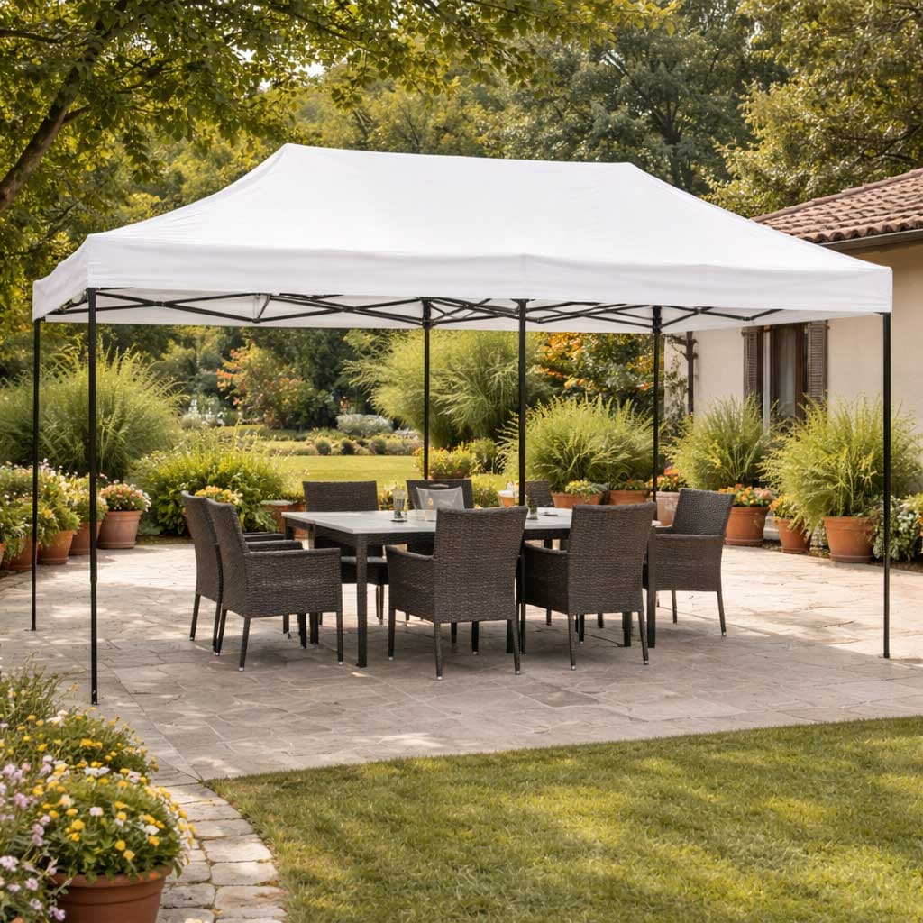 Sklopivi Pop-Up Paviljon 6 x 3 m Beli