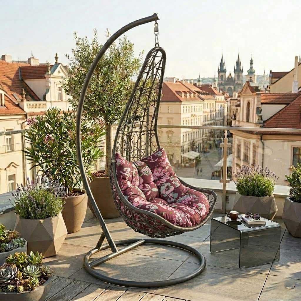 Jastuk Za Ratan Ljuljašku Za Jednu Osobu BORDEAUX RETRO