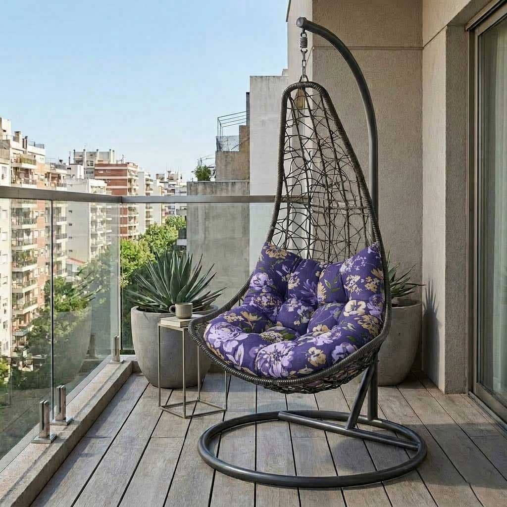Jastuk Za Ratan Ljuljašku Za Jednu Osobu VIOLET RETRO
