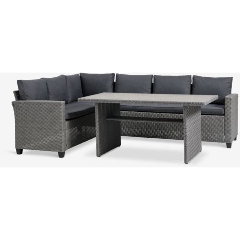 Lounge baštenska garnitura za 6 osoba, siva