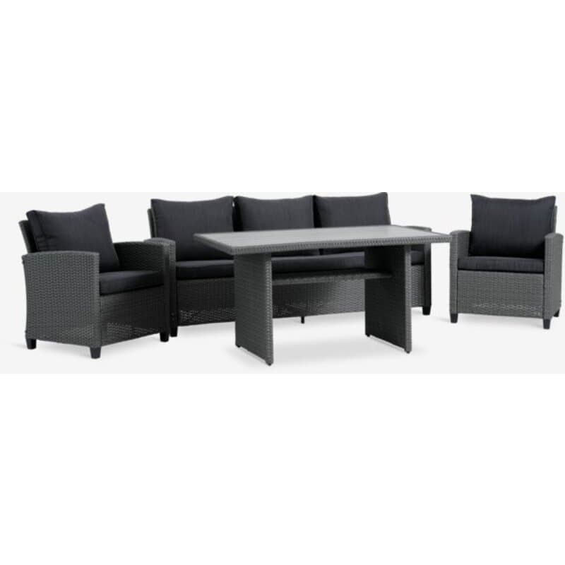 Lounge baštenska garnitura 5os. siva