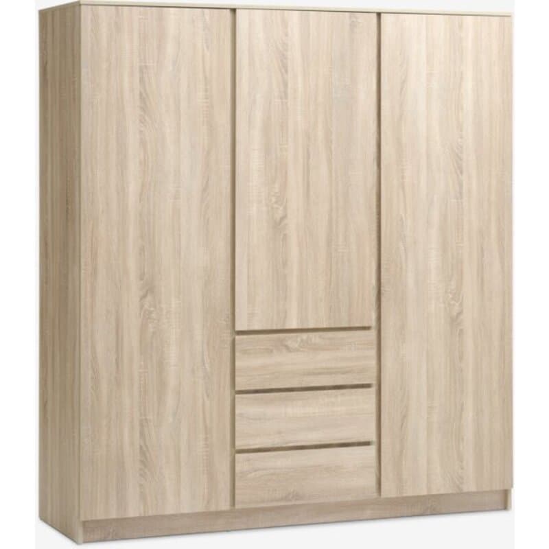 Ormar 180x200 3 vrata 3 fioke svetao hrast