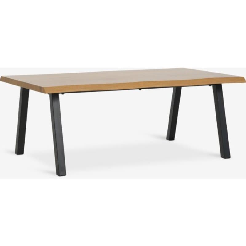 Stočić 70x120 cm, natur hrast/crna