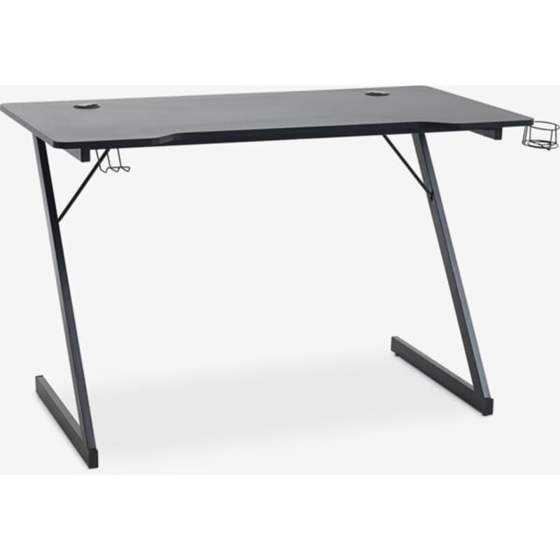 Gejmerski sto 60x120 cm, sa držačem za čaše i slušalice, crna