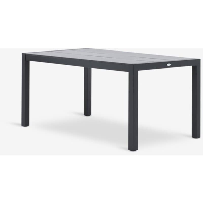 Baštenski sto 92x160 cm, sivi, DURAWOOD®/aluminijum