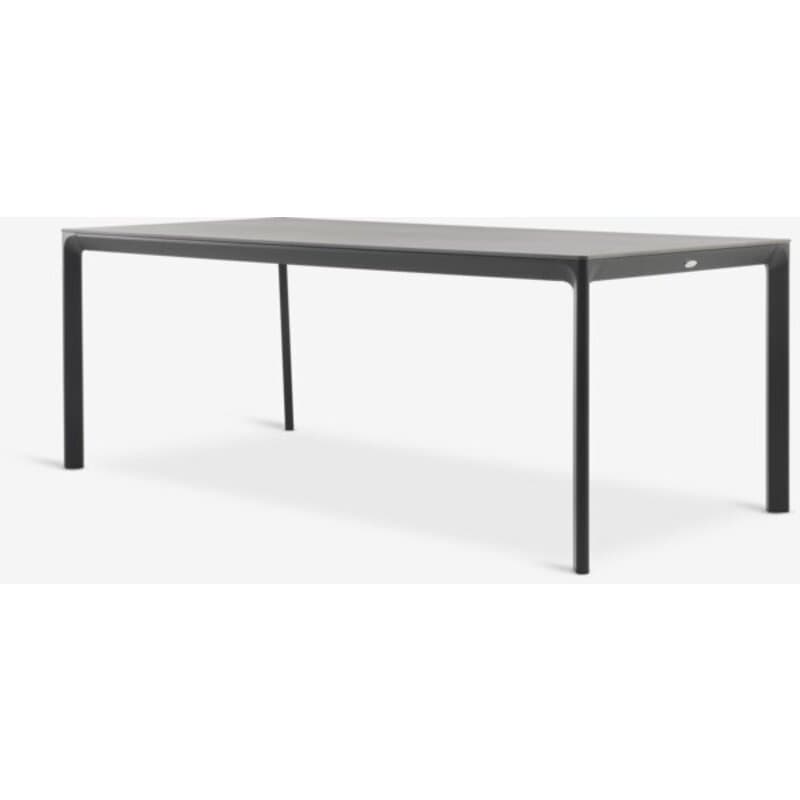 Baštenski sto Š95xD200 cm, sivi, sinterovani kamen/aluminijum