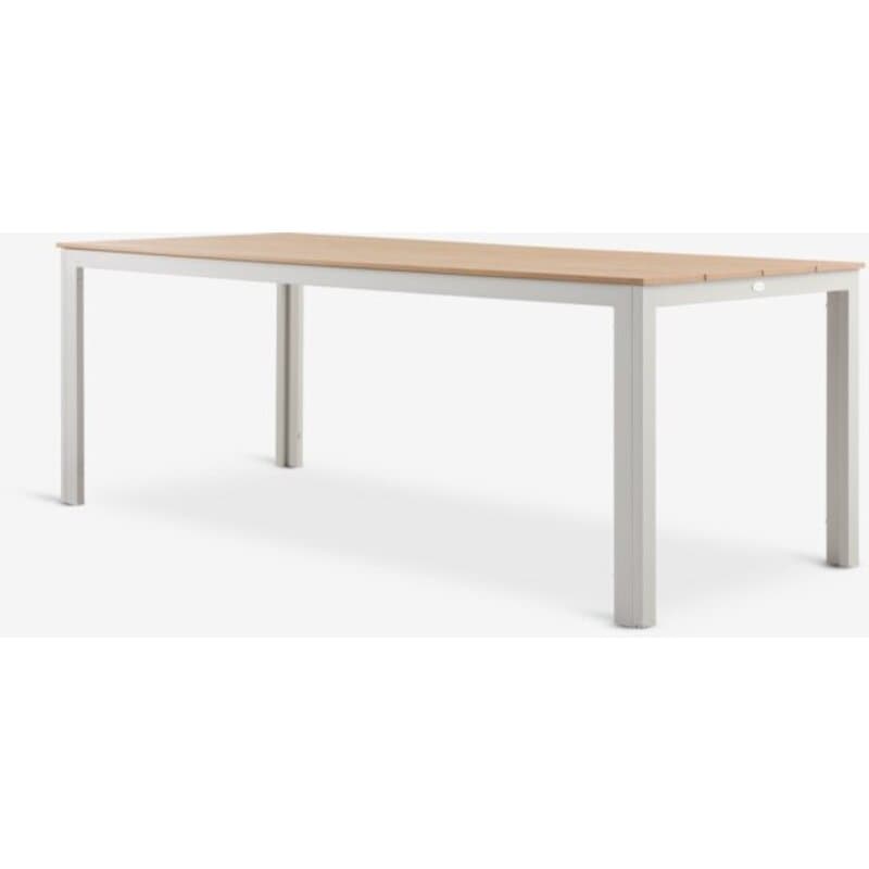 Baštenski sto 90x205 cm, aluminijum/veštačko drvo, bež