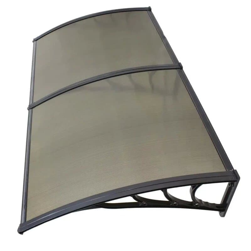 Nadstrešnica Aluminijumska 240x120cm Crna Bronza 5mm