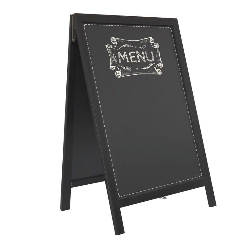 Crna A-tabla za trotoar 125 x 69 x 56,3 cm M-Pro