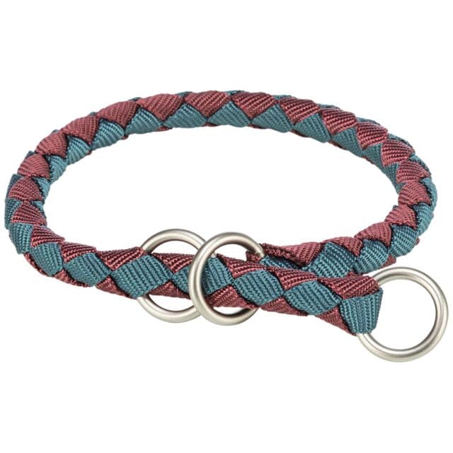 Ogrlica poludavilica za pse 35-41cm Cavo sangria/petrol TRIXIE 143731