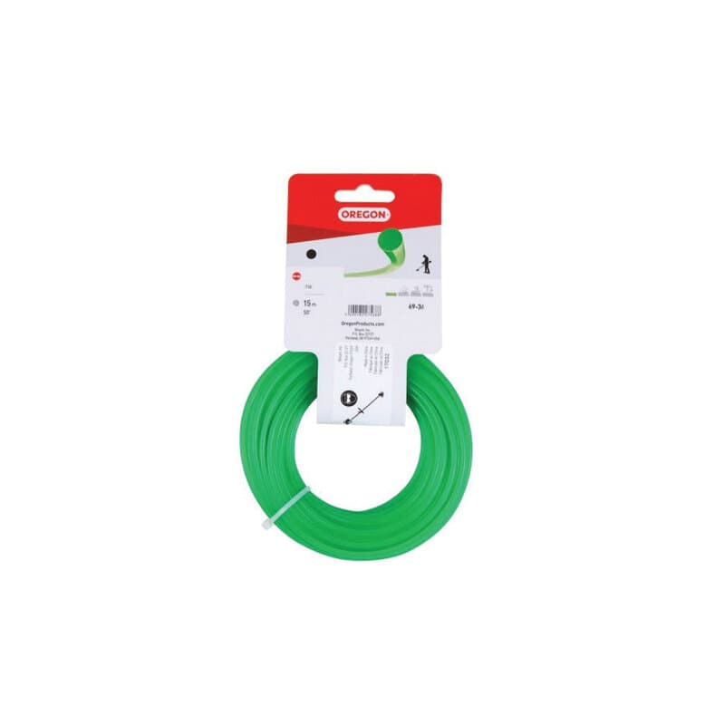 Oregon silk za trimer, kockasti profil 2.7mm x 15m, zelen