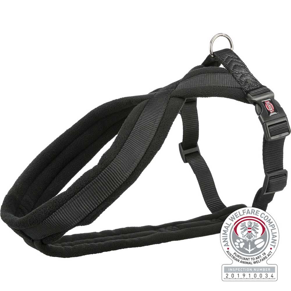 Am za pse - pojas za šetnju veličina S-M Premium Touring black Trixie 203801