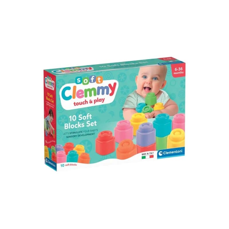 Clemmy kocke – mekane gumene kockice za bebe, set od 10 kom