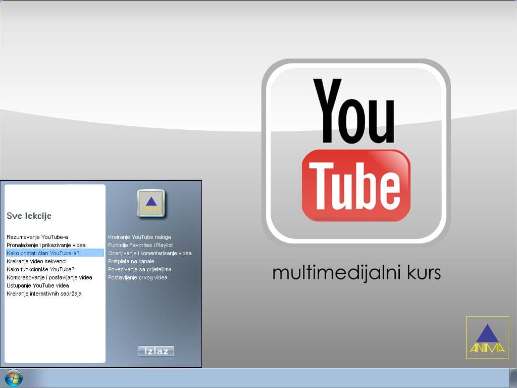 Multimedijalni kurs YouTube